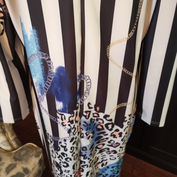 Shein Curve Striped/Animal Print Maxi Dress - Picture 8 of 11